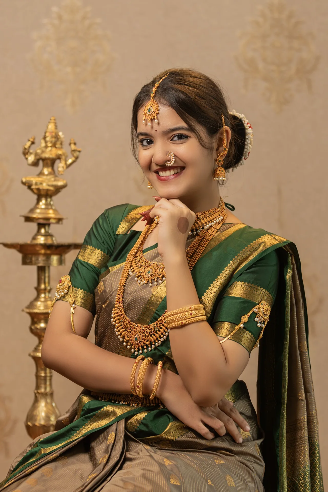 Portrait in traditional silk saree